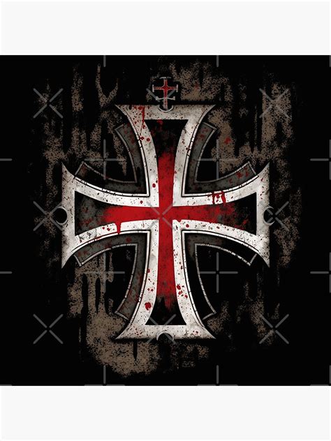 "Knights Templar Cross" Poster for Sale by TheHistoryWorld | Redbubble