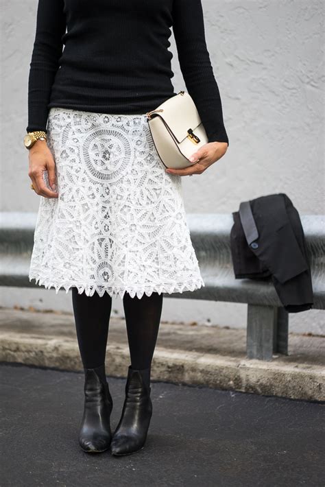 Another Way to Wear a White Lace Skirt - A Glam Lifestyle