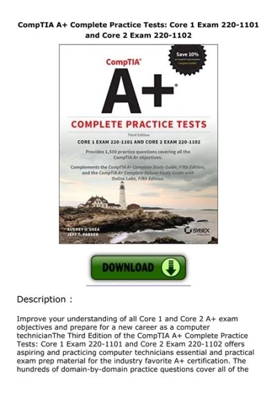 DOWNLOAD/PDF CompTIA A+ Complete Practice Tests: Core 1 Exam 220-1101 and Core 2 Exam