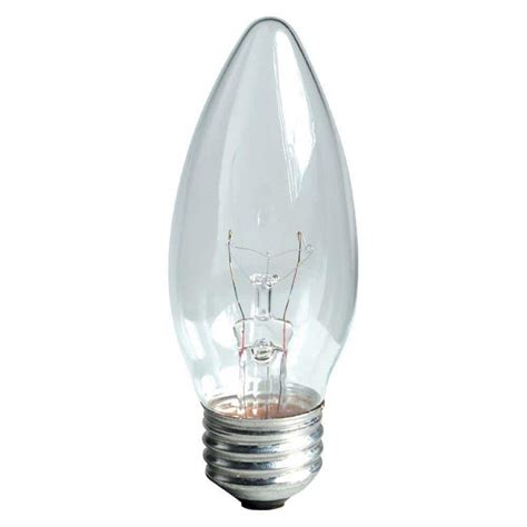 GE 60-Watt Incandescent B13 Blunt Tip Decorative Ceiling Fan Clear Light Bulb (2-Pack)-60BM/CD2 ...