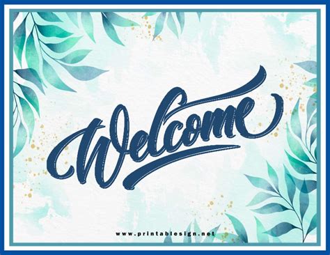 Free Printable Welcome Sign Pdf - Free Printable Templates