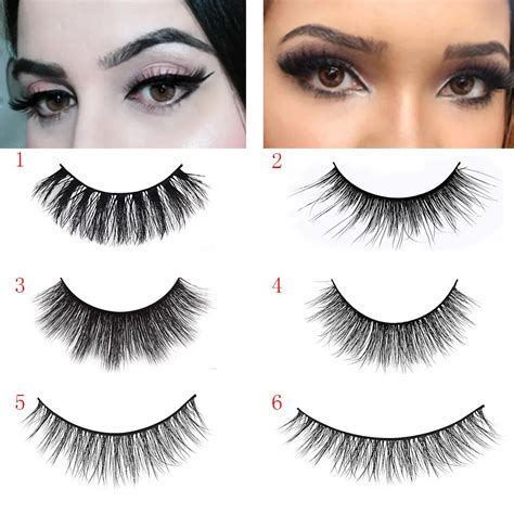 5 pairs 100% Real Fake Mink Eyelashes 3D Natural False Eyelashes 3d ...