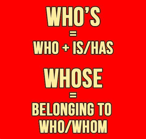 WHO'S and WHOSE | GrammarPlanetHQ