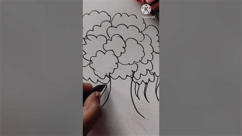 very simple drawing and colouring bargad tree #kidsdrawing #viral # ...