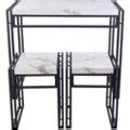 ürb SPACE Urban Small Dining Table Set Black With White 82008039 - Best Buy