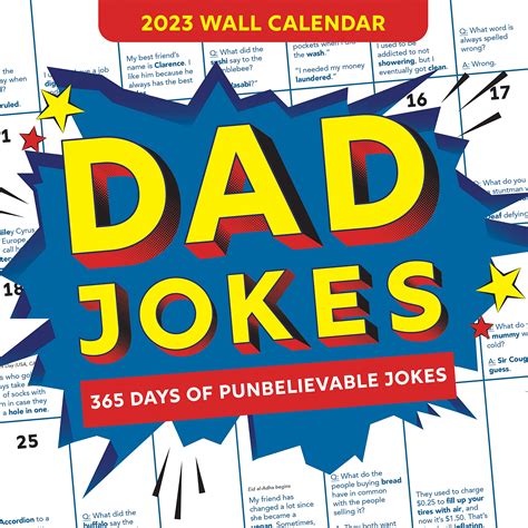 2023 Dad Jokes Wall Calendar: 365 Days of Punbelievable Jokes by ...