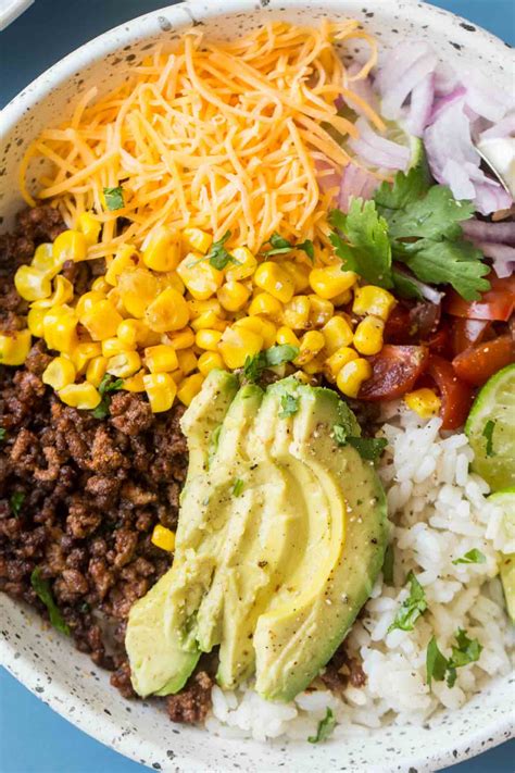 Simple Taco Bowl Recipe - Valentina's Corner