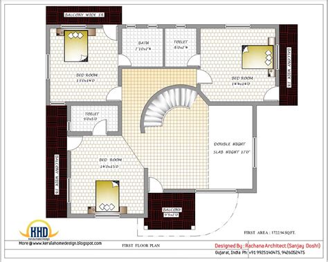 India home design with house plans - 3200 Sq.Ft. | Home Sweet Home