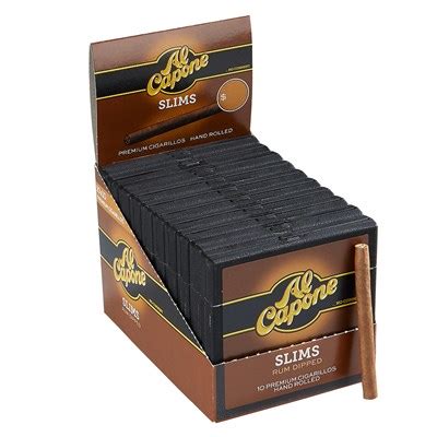 Al Capone Slims Natural Mini Cigarillo Rum - Thompson Cigar