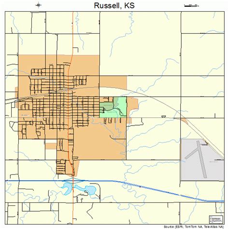 Russell Kansas Street Map 2061825