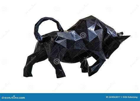 Black Bull on White Background Stock Illustration - Illustration of isolated, horns: 269063817