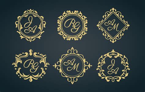 Set of Elegant Floral Monogram 2188951 Vector Art at Vecteezy