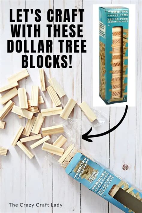 DIY Jenga Christmas Ornaments - Dollar Tree Tumbling Tower Craft ...