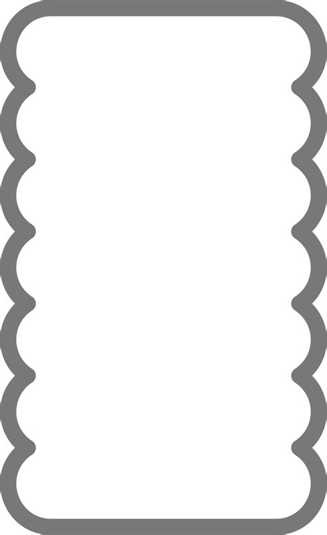 Y2k squiggle frame. Zigzag wavy border for story. Rectangle serrated retro groovy shape. Cute ...