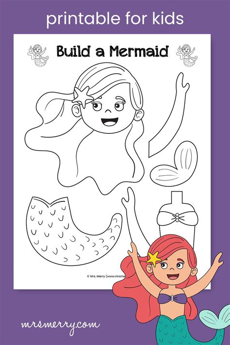 Make a Mermaid with our Mermaid Craft for Kids | Mrs. Merry | Mermaid ...