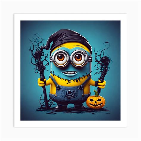 Minion Halloween 3 Art Print by Ishwar Creation - Fy