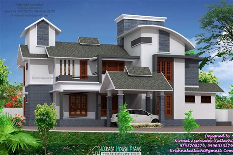 Cute kerala house elevation design