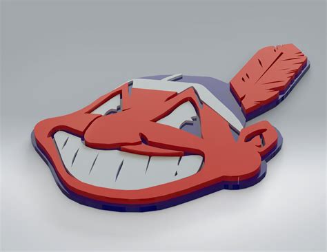 Chief Wahoo Logo Plate by PreCiiSiioN_II | Download free STL model | Printables.com