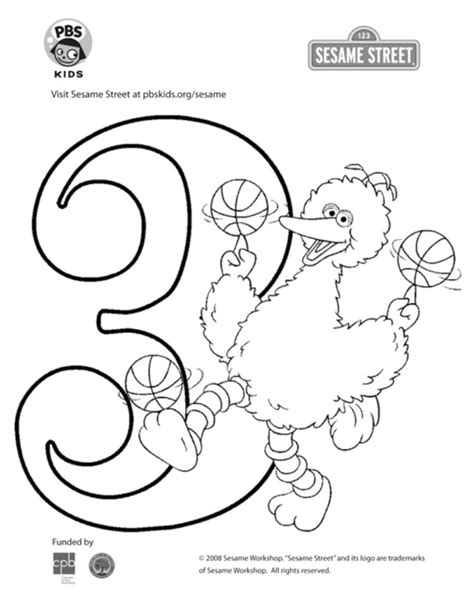 Sesame Street Coloring Pages Numbers For Kids