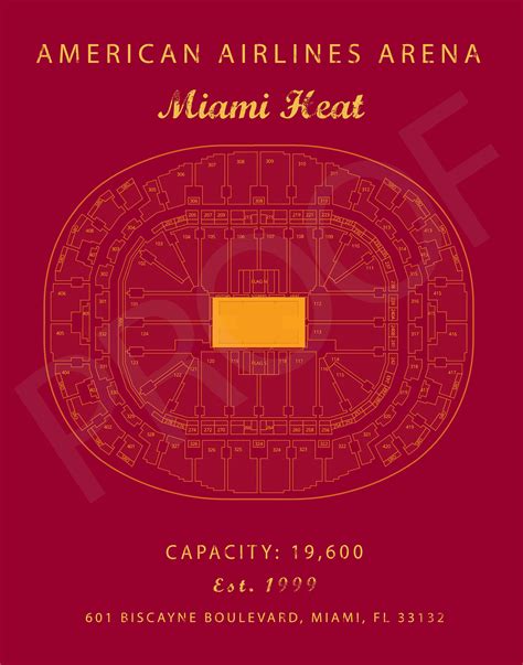 American Airlines Arena Seating Chart Miami Heat Miami Heat - Etsy Canada