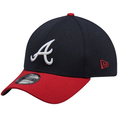 Atlanta Braves New Era Home Team Classic 39THIRTY - Flex Hat - Navy/Red