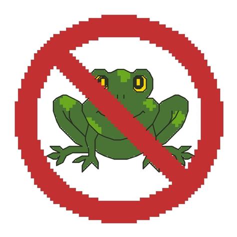 NO FROGS ALLOWED Counted Cross Stitch Pattern / Chart Keep