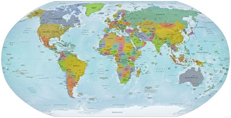 Map of Political World Map ǀ Maps of all cities and countries for your wall | UKposters