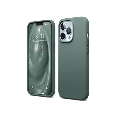 Green Liquid Silicone Case for iPhone 13 Pro 6.1 - دبي فون