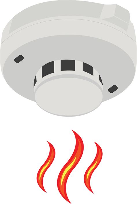 Smoke alarm, illustration, vector on white background 13872393 Vector Art at Vecteezy