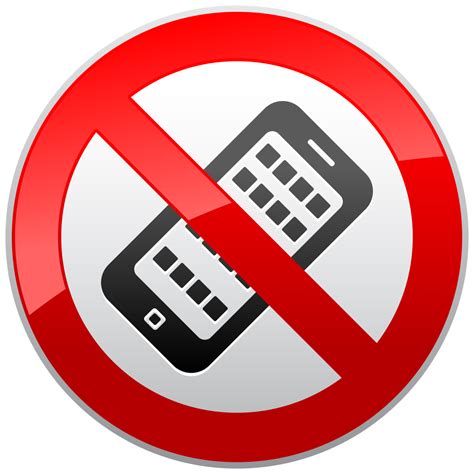 No Activated Mobile Phones Prohibition Sign PNG Clipart