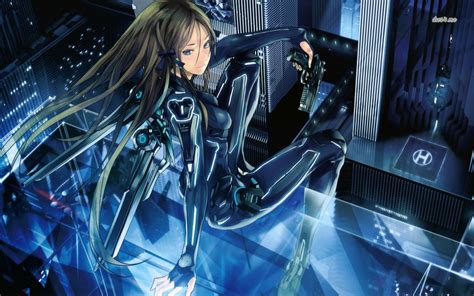 Futuristic Anime Girl Wallpaper