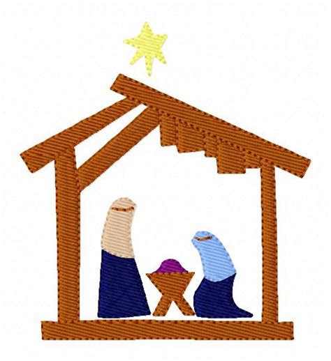 Christmas Nativity Embroidery Design - Joyful Stitches