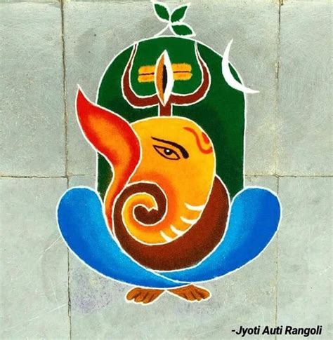 10+ Lord Ganesha rangoli designs • K4 Craft | Easy rangoli designs ...