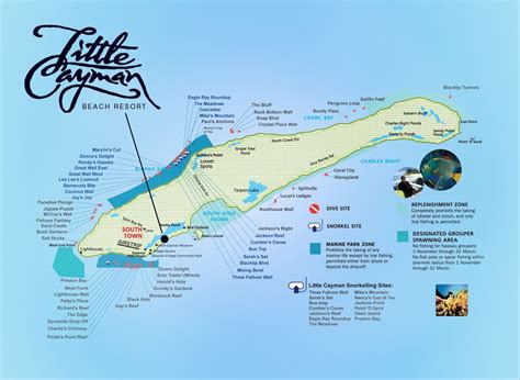 Little Cayman - Dive Site Map | Diving, Scuba diving, Beach resorts