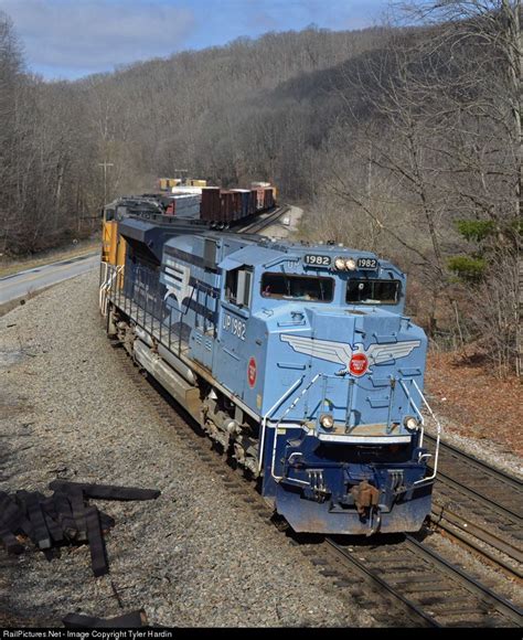 Scenic View of 1982 Missouri Pacific EMD SD70ACe in West Virginia