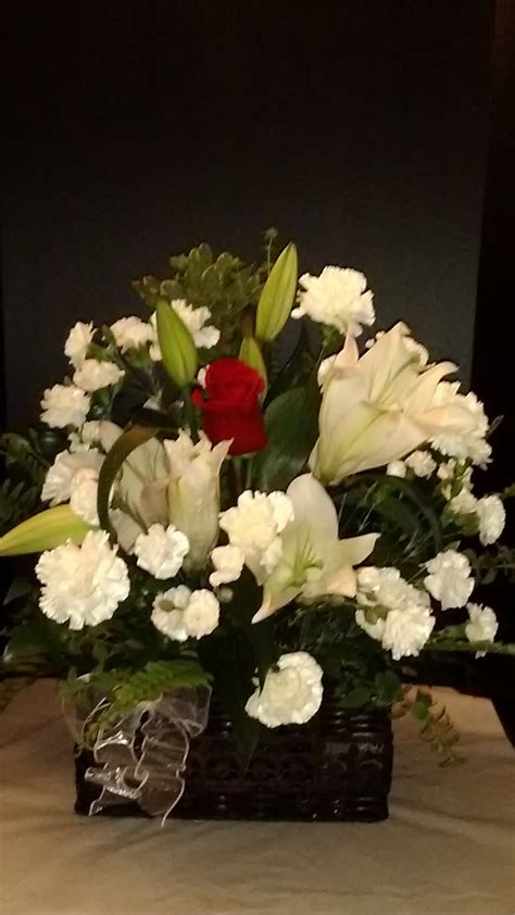 White Lily Tribute Basket in Laurel, DE | Birch Hollow Floral