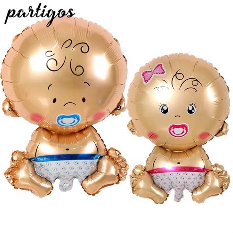 kuchang 1pcs Cute Baby Shape Inflatable Balloon Aluminum Foil Helium Balloons Baby Shower ...