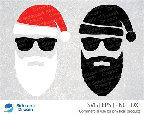 Santa Beard Svg Santa Svg Christmas Svg Santa Face Svg Santa With ...