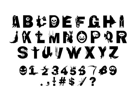 Halloween Font SVG Spooky Alphabet SVG - Etsy