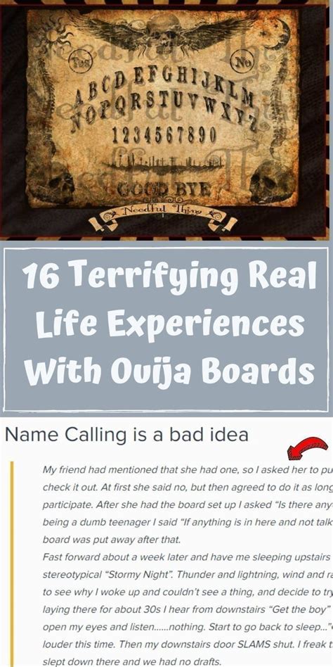 16 Terrifying Real Life Experiences With Ouija Boards in 2022 | Ouija board, Life experiences, Ouija