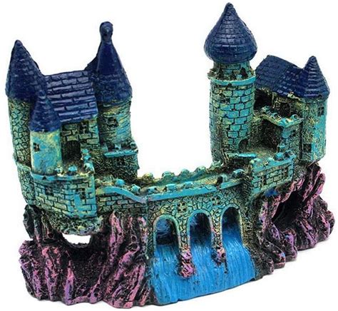 DancePeanut Aquarium Shipwreck Castle Decorations Fish Tank Ornaments Resin Material for ...