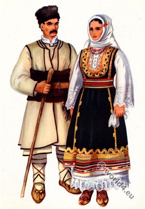 Serbian national costumes by Vladimir Kirin. Srpske nacionalne kostime.