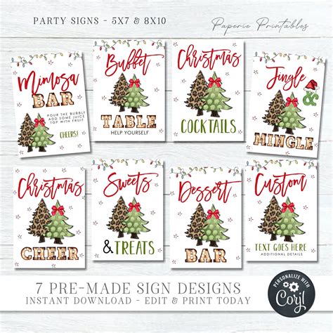 Editable Christmas Party Signs Holiday Party Signs Christmas - Etsy