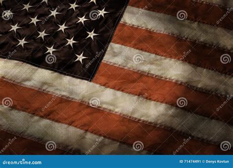 Aged Flag of United States. Stock Image - Image of aged, culture: 71474491