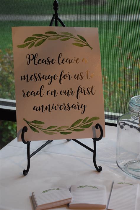 First Anniversary Message Guest Book | Anniversary message, Wedding anniversary decorations ...