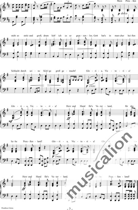 Preußens Gloria - Gottfried Piefke | Sheet music to download