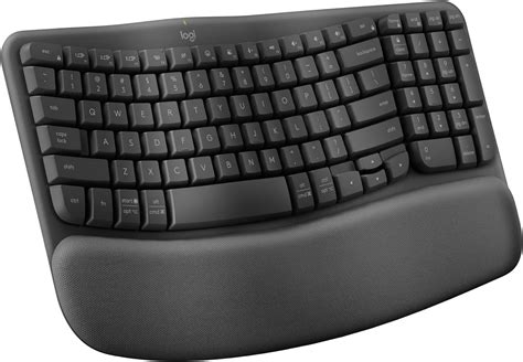 Logitech Wave Keys Wireless Ergonomic Keyboard with Cushioned Palm Rest, Comfortable Natural ...