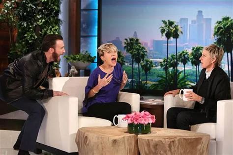 Watch Scarlett Johansson get pranked by hilarious Avengers co-star Chris Evans on the Ellen Show ...