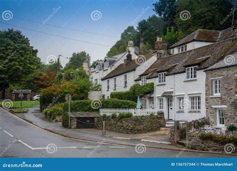 Street view in Polperro stock photo. Image of cottage - 136757344