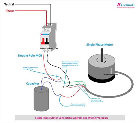 Single Phase Motor Schematic Diagram